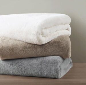 All neutral premium Double-sided Faux Fur blankets