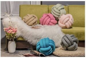 Unique and stylish knotted throw cushions